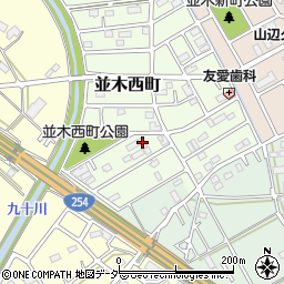 並木西町自治会館周辺の地図