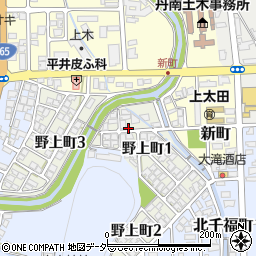 福井県越前市野上町周辺の地図