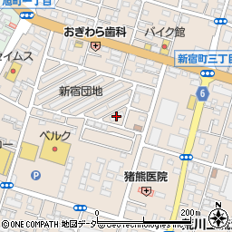新宿団地１号棟周辺の地図