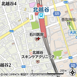 埼玉県越谷市北越谷2丁目20周辺の地図