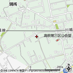 埼玉県日高市高萩470周辺の地図