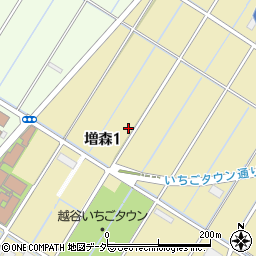 埼玉県越谷市増森1丁目周辺の地図