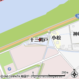 千葉県香取郡神崎町十三間戸周辺の地図