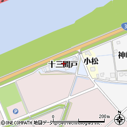 千葉県神崎町（香取郡）十三間戸周辺の地図