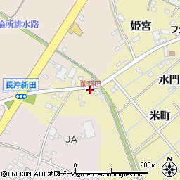 前新田周辺の地図
