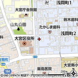 大宮浅間郵便局 ＡＴＭ周辺の地図