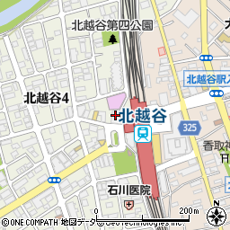 韓民チキン 北越谷店周辺の地図