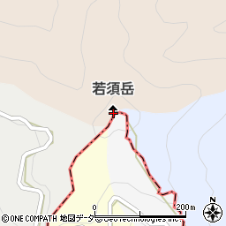 若須岳周辺の地図