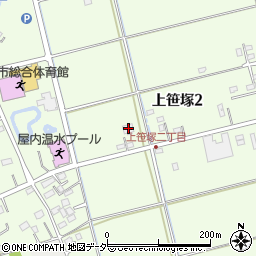 埼玉県吉川市上笹塚2丁目173周辺の地図