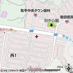 取手中央タウンＢ周辺の地図