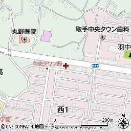 すき家取手中央タウン店周辺の地図