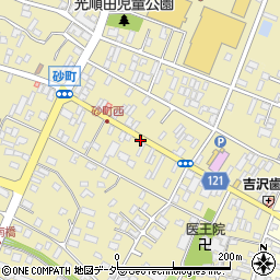 茨城県龍ケ崎市砂町周辺の地図