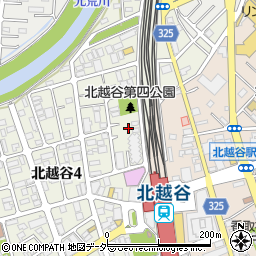 チケパ北越谷駅前第４駐車場周辺の地図