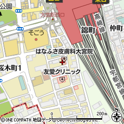 海鮮寿司屋 和食HANARE 大宮西口店周辺の地図