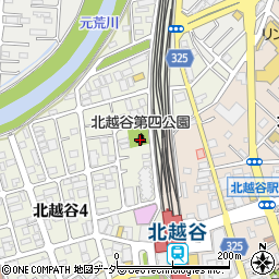 北越谷第４公園トイレ周辺の地図