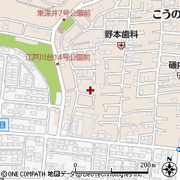 千葉県流山市こうのす台1076-10周辺の地図