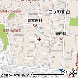 千葉県流山市こうのす台256-7周辺の地図