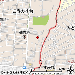 千葉県流山市こうのす台1593-88周辺の地図