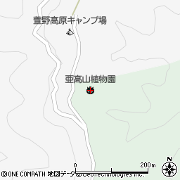 萱野高原亜高山植物園周辺の地図