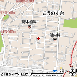 千葉県流山市こうのす台256-35周辺の地図