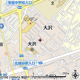 埼玉県越谷市大沢584-3周辺の地図