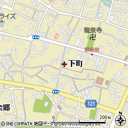 茨城県龍ケ崎市下町周辺の地図