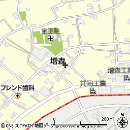 埼玉県越谷市増森1663-1周辺の地図