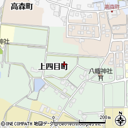 福井県越前市上四目町周辺の地図