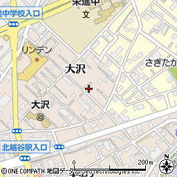 埼玉県越谷市大沢790-16周辺の地図