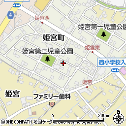 茨城県龍ケ崎市姫宮町112-1周辺の地図