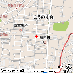 千葉県流山市こうのす台周辺の地図