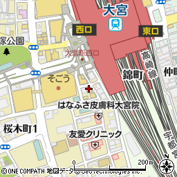 ファミリーマート大宮駅前店周辺の地図