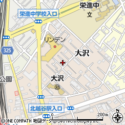 埼玉県越谷市大沢548-23周辺の地図