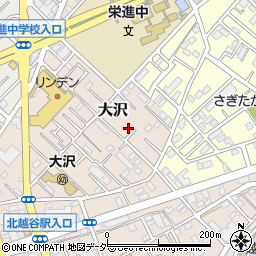 埼玉県越谷市大沢790-9周辺の地図