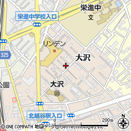 埼玉県越谷市大沢548-15周辺の地図