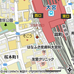 九州名物料理 九州人情酒場 魚星 大宮駅西口店周辺の地図