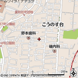 千葉県流山市こうのす台259周辺の地図