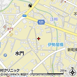 茨城県龍ケ崎市水門周辺の地図