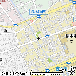 桜木公園トイレ周辺の地図