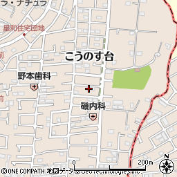 千葉県流山市こうのす台629-21周辺の地図