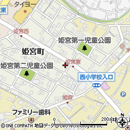茨城県龍ケ崎市姫宮町136-2周辺の地図