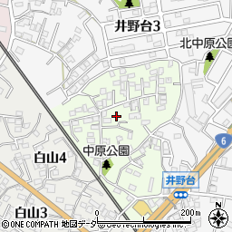 茨城県取手市中原町周辺の地図