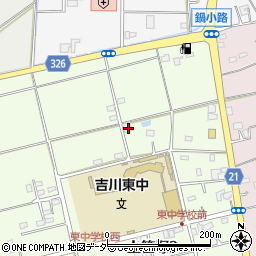 埼玉県吉川市上笹塚3丁目62周辺の地図