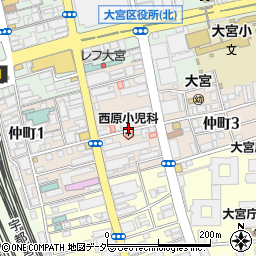 埼玉県さいたま市大宮区仲町周辺の地図