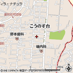 千葉県流山市こうのす台629-26周辺の地図