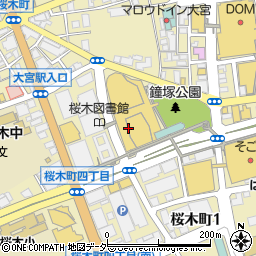 大宮ソニックシティ　第１展示場周辺の地図