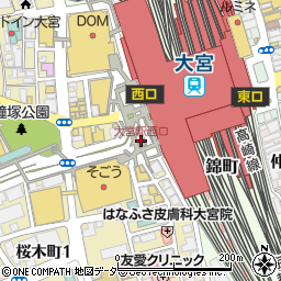 大宮駅西口周辺の地図