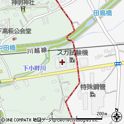 スガ試験機株式会社　日高・川越工場周辺の地図