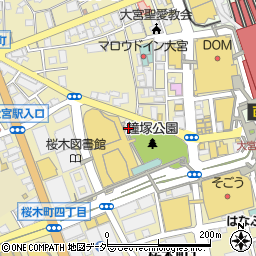 さいたま市営大宮駅西口桜木町自転車駐車場周辺の地図