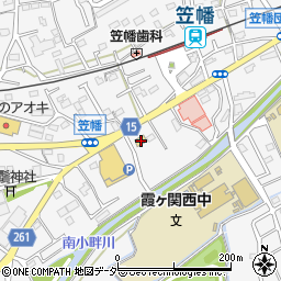 ローソン川越笠幡上野前店周辺の地図